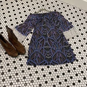 Off-shoulder pattern dress